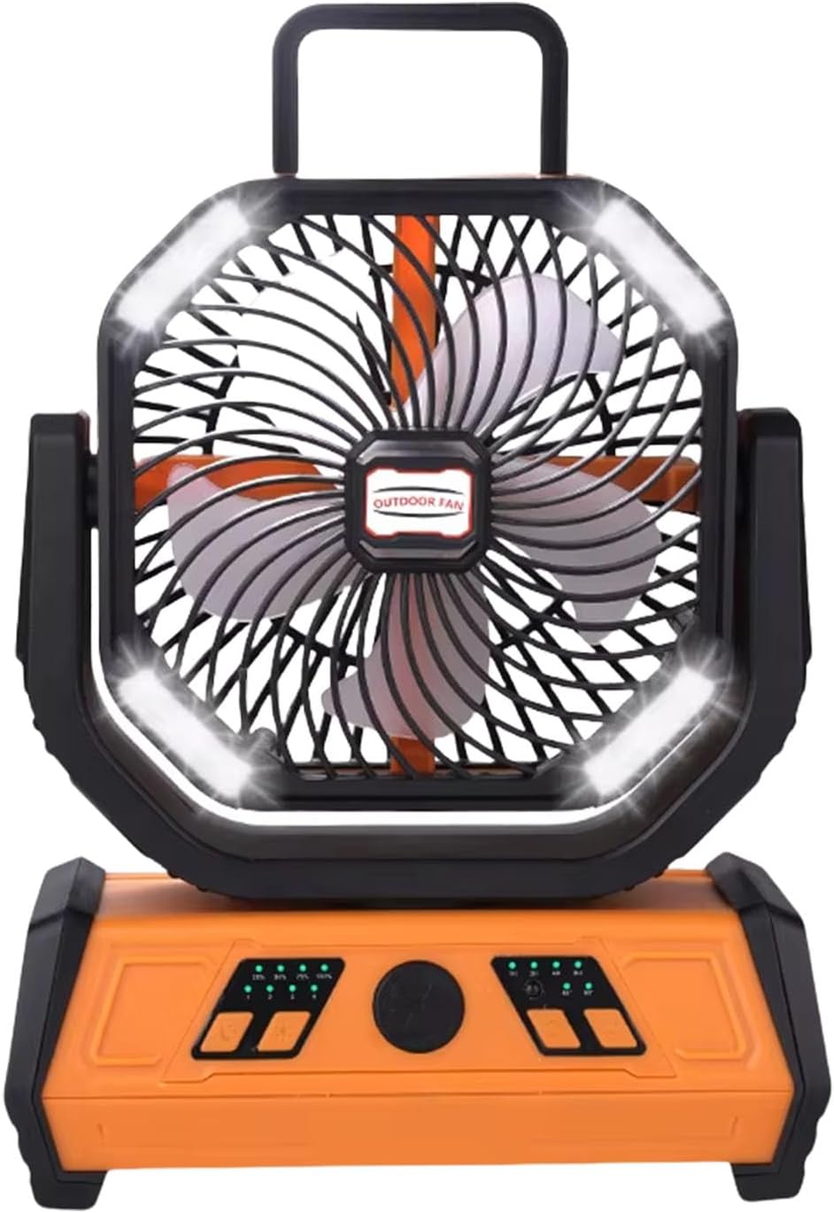 X30 Rechargeable Outdoor Camping Fan with Remote Control - Multi-functional Portable Fan with LED Light, Power Bank & Auto Oscillation