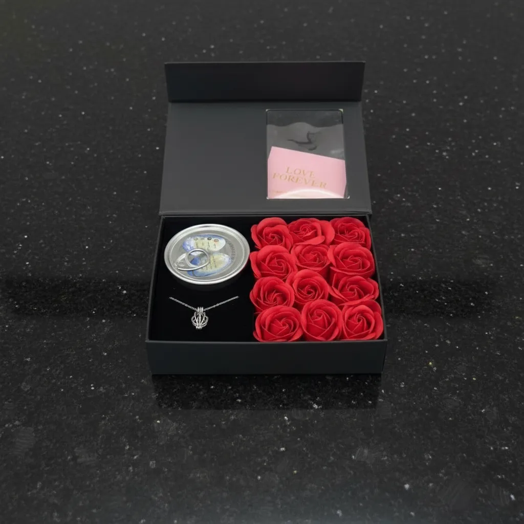 Love Forever Rose Pearl Necklace Luxury Gift Box