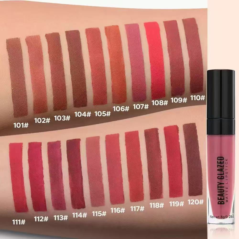 Beauty Glazed Matte Liquid Lipstick - Long Lasting & Waterproof (High Pigment)