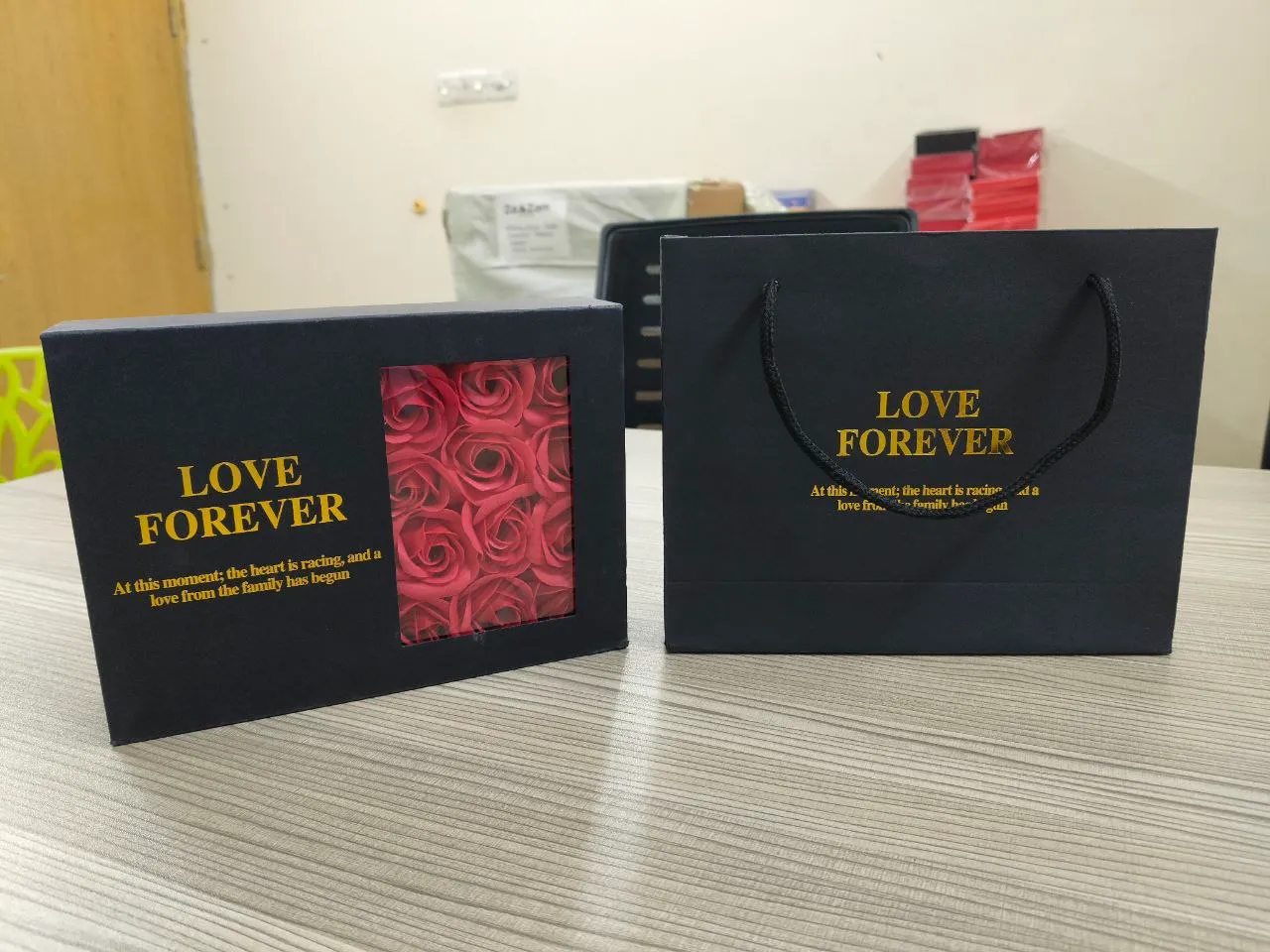 Love Forever Rose Pearl Necklace Luxury Gift Box